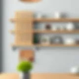 Stylish vertical shelf dividers enhancing kitchen organization