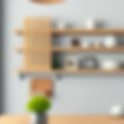 Stylish vertical shelf dividers enhancing kitchen organization