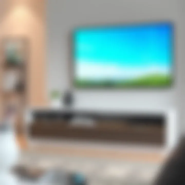 Compact TV stand suitable for small spaces