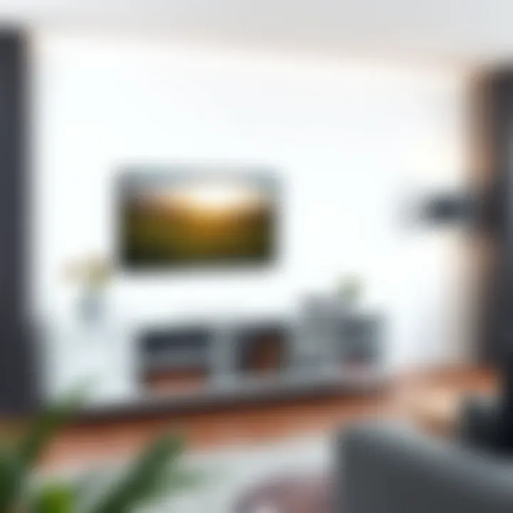 Elegant TV stand integrating storage solutions