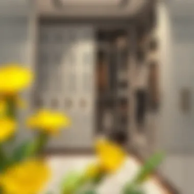 Aesthetic Locker Arrangement for Efficiency Aesthetic arrangement of lockers for maximizing closet efficiency