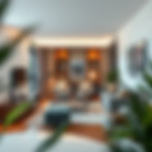 Creative furniture arrangement in a small living space