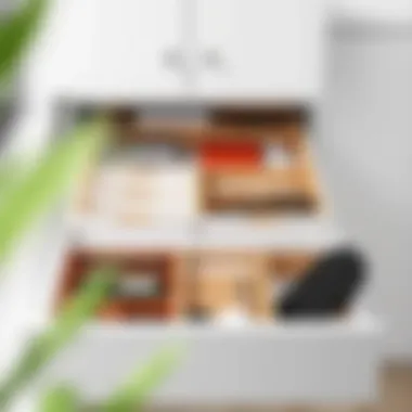 Stylish and functional drawer dividers in a minimalist workspace