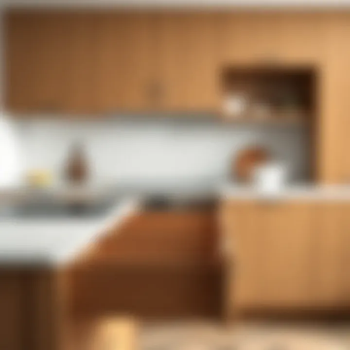 Sleek wooden drawer dividers in a modern kitchen