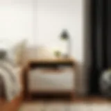 Stylish nightstand design for lofted bed