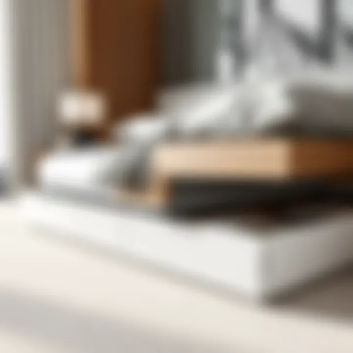 Stylish under bed storage drawers in a modern bedroom