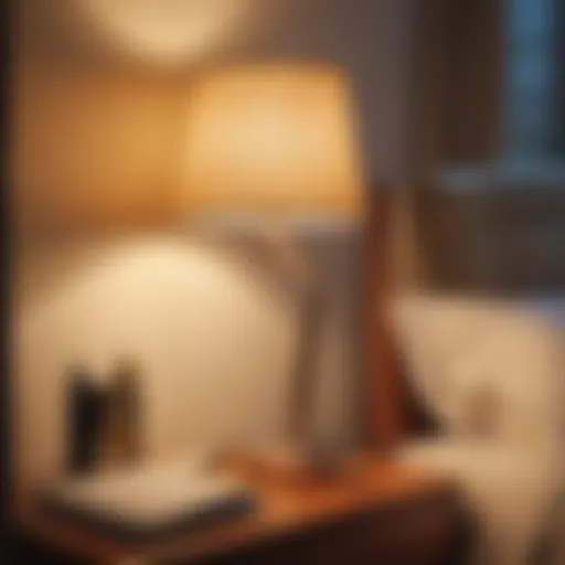 Elegant bedside reading lamp with warm light