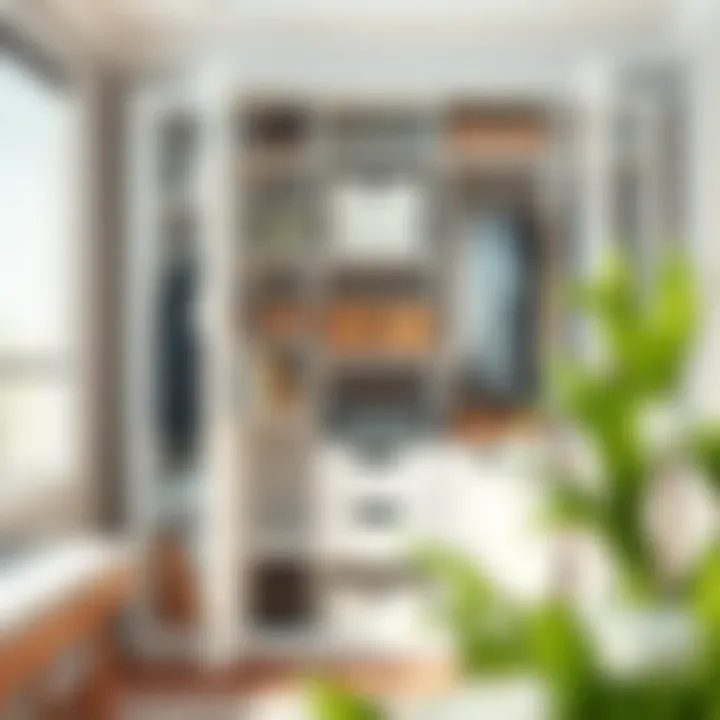 Innovative Storage Solutions Neatly organized closet showcasing various storage solutions.