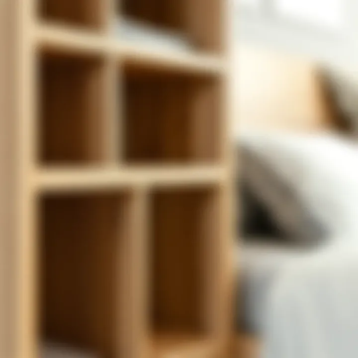 Functional Cubbies for Efficient Storage Close-up of cubbies in a queen bed frame showcasing storage capacity