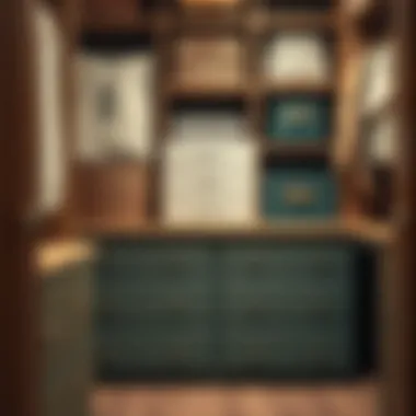 Showcase of Dresser Materials Variety of materials for dressers showcased in a closet