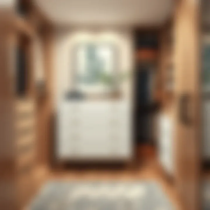 Stylish Dresser with Modern Aesthetics Stylish dresser complementing modern closet aesthetics