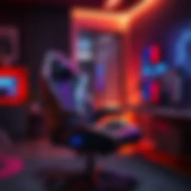 Aesthetic Appeal in Gaming Stylish gaming chair in a modern gaming setup