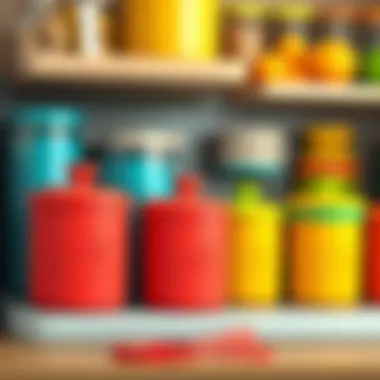 Colorful silicone storage canisters for pantry organization