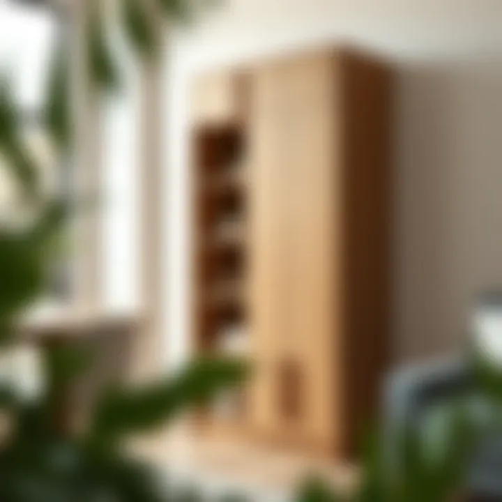 Stylish tall cupboard made from sustainable materials