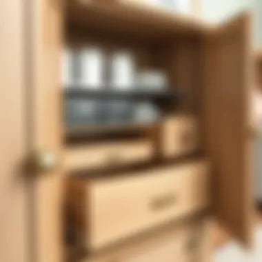 Organized tall dresser interior highlighting deep drawer functionality