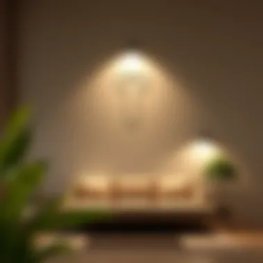 Illustration of installation tips for wall lighting in modern interiors