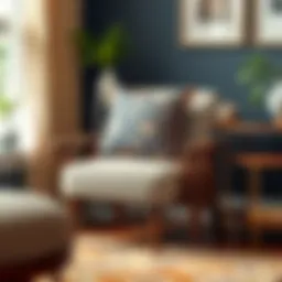 Elegant paisley pattern cushion on a stylish armchair