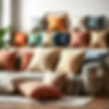 Variety of paisley cushions displayed in a modern living room