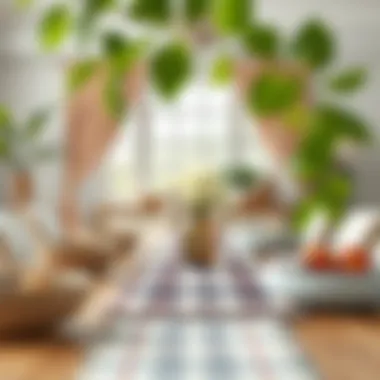 Aesthetic Harmony with Plaid Aesthetic harmony created by integrating plaid elements in home decor.