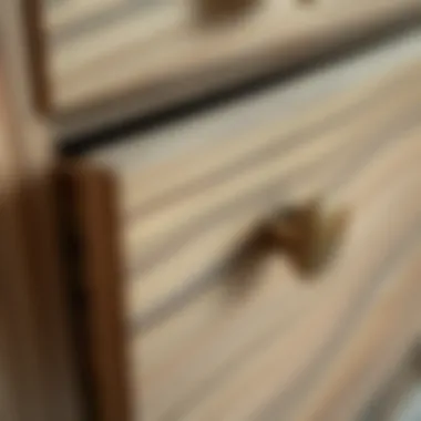 High-Quality Materials in Chest Dressers Close-up of high-quality materials used in a chest dresser