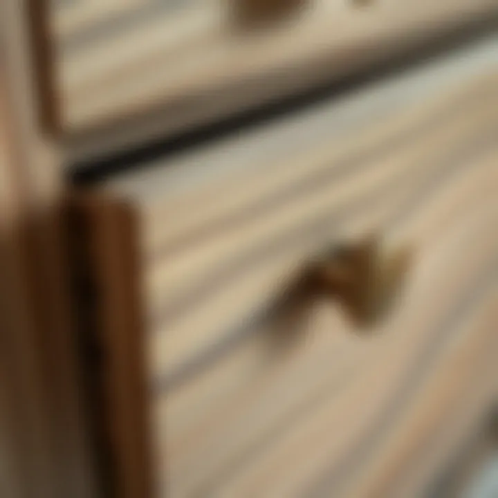High-Quality Materials in Chest Dressers Close-up of high-quality materials used in a chest dresser