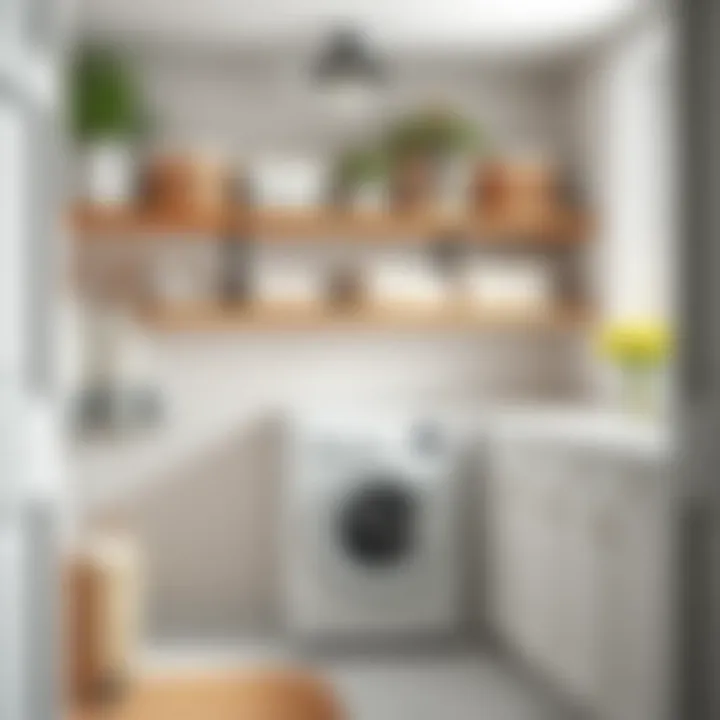 Beautifully designed linen hamper liners in a laundry room