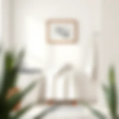 Organized linen hamper liners in a minimalist bathroom