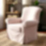 Transforming Armchair Aesthetics with Slip Covers Elegant slip cover enhancing armchair aesthetics