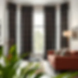 Elegant tartan curtains enhancing a modern living room.