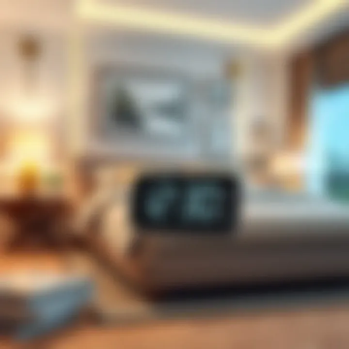Integrating Digital Alarm Clocks into Modern Decor Digital alarm clock in a stylish bedroom setting