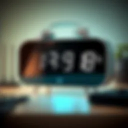 Modern digital alarm clock with sleek design