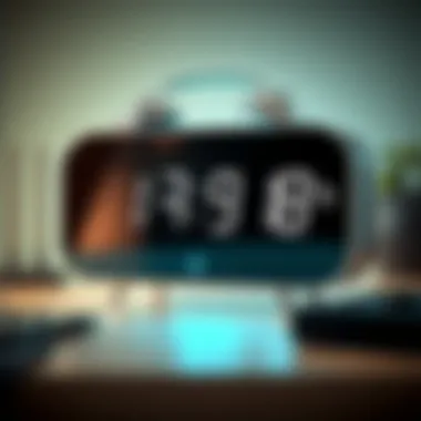 Sleek Modern Design of Digital Alarm Clocks Modern digital alarm clock with sleek design