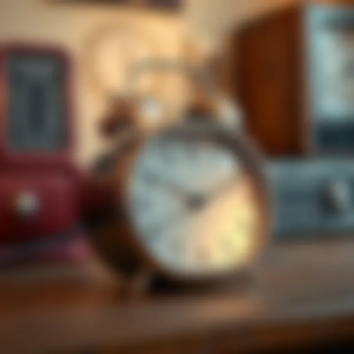 Charming Vintage Style in Digital Alarm Clocks Vintage digital alarm clock showcasing retro style