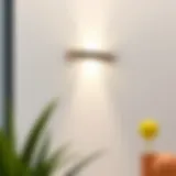 Sleek modern wall LED light design