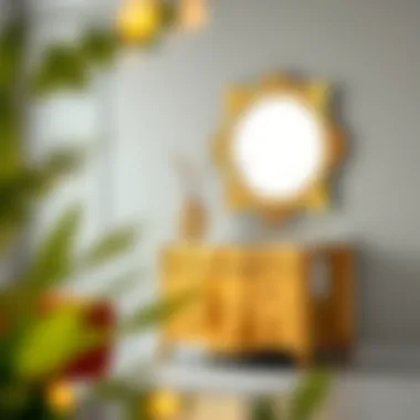 Luxurious gold vanity with a focus on sustainability