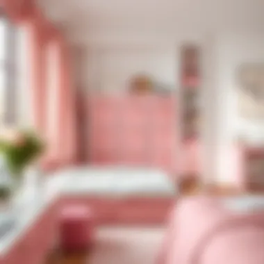 Organizational beauty with pink storage bins in a bedroom