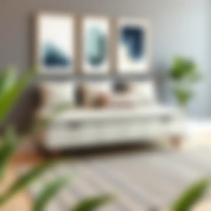 Stylish long bench with cushions and hidden storage