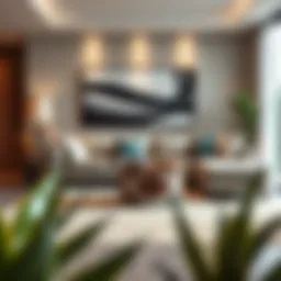 Elegant decorative foot stool enhancing living room aesthetics