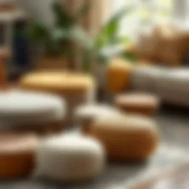 Diverse Materials for Foot Stools Variety of materials used in decorative foot stools