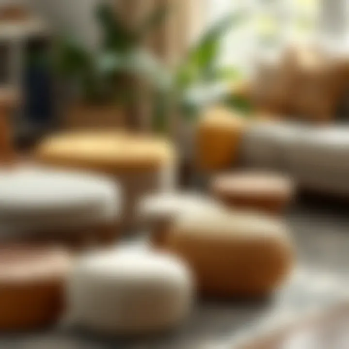 Diverse Materials for Foot Stools Variety of materials used in decorative foot stools