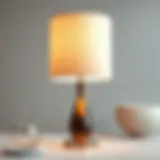 Elegant skinny lamp shade showcasing modern design