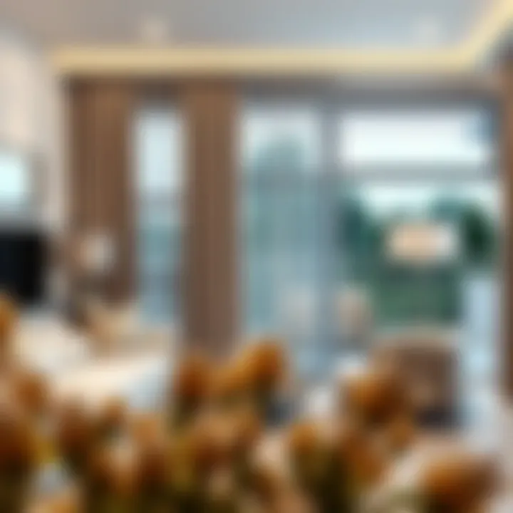 Stylish living room showcasing wire cable curtains