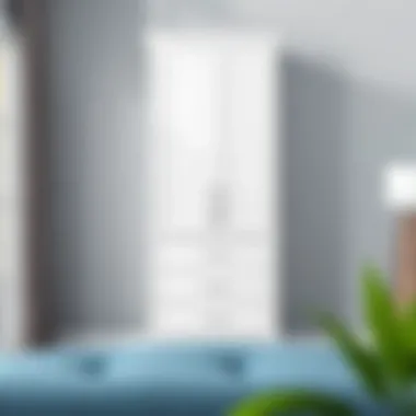 Stylish White Vertical Dresser for Organization Stylish white vertical dresser showcasing organization and aesthetics