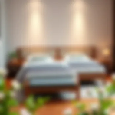 Versatile Twin Beds in Stylish Configuration Stylish twin beds arranged to showcase conversion to king size