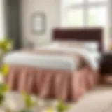 Elegant twin XL bed with a stylish bedskirt