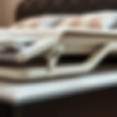 Close-up of height adjuster mechanism for beds