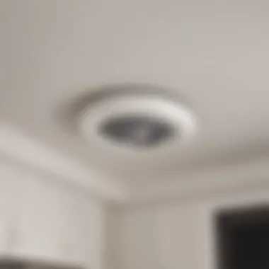 Maintenance check of a flush mount ceiling vent