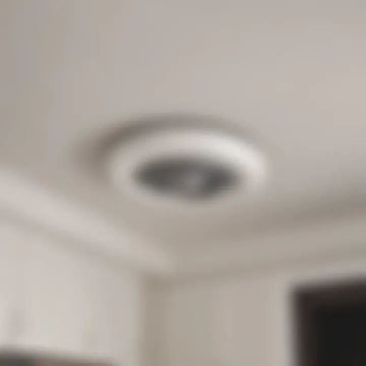 Maintenance check of a flush mount ceiling vent