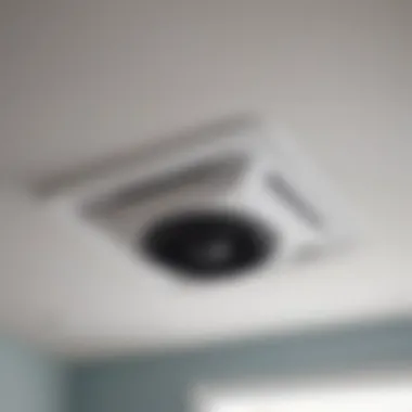 Close-up of a stylish flush mount ceiling vent design