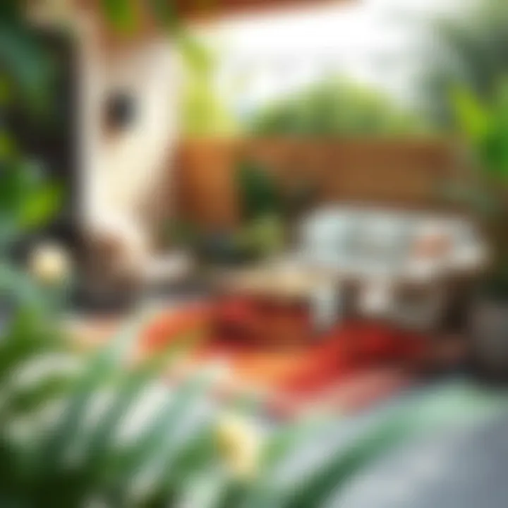 Outdoor Rug in Cozy Seating Area Outdoor rug complementing a cozy seating area